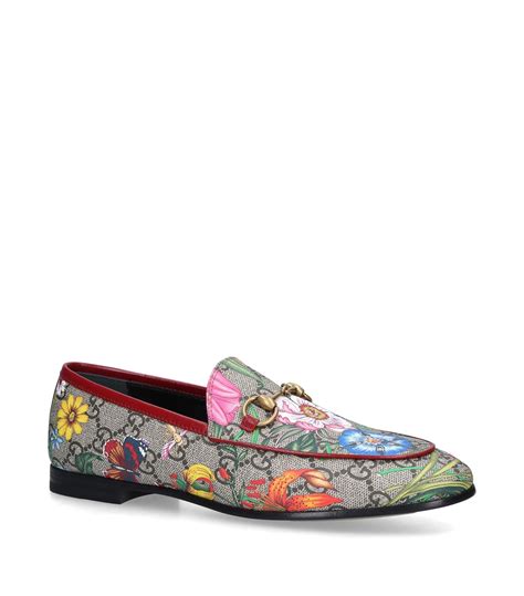 floral gucci loafers|gucci fur loafers women's.